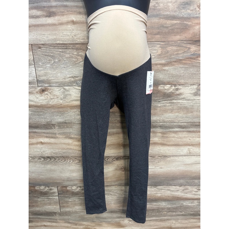 NEW Motherhood Maternity Full Panel Leggings Grey sz Medium Grey Maternity Medium