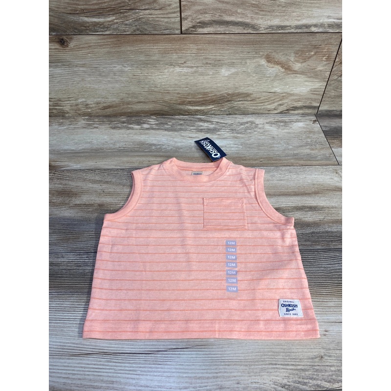 NEW Oshkosh Striped Tank Top Pink sz 12m Pink 12m