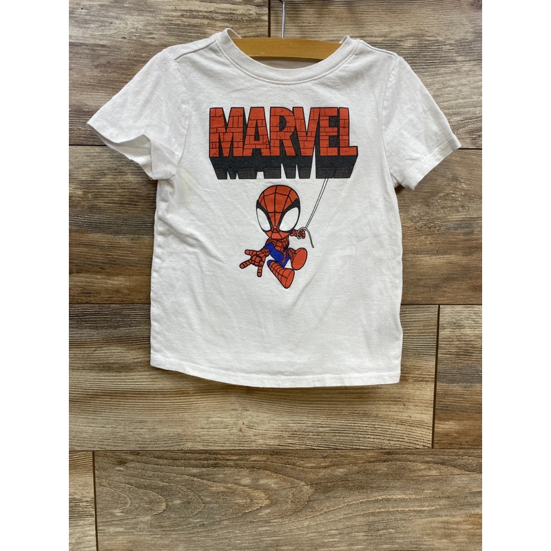 Old Navy Marvel Spider-Man Shirt White sz 4T White 4T