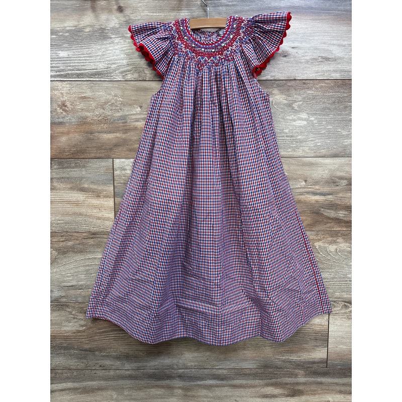 Remember Nguyen Smocked Angel Bishop Dress Red sz 4T Red 4T