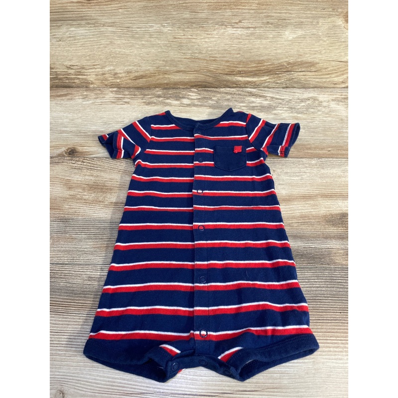 Simple Joys Striped Shortie Romper Navy sz 6-9m Navy 6m