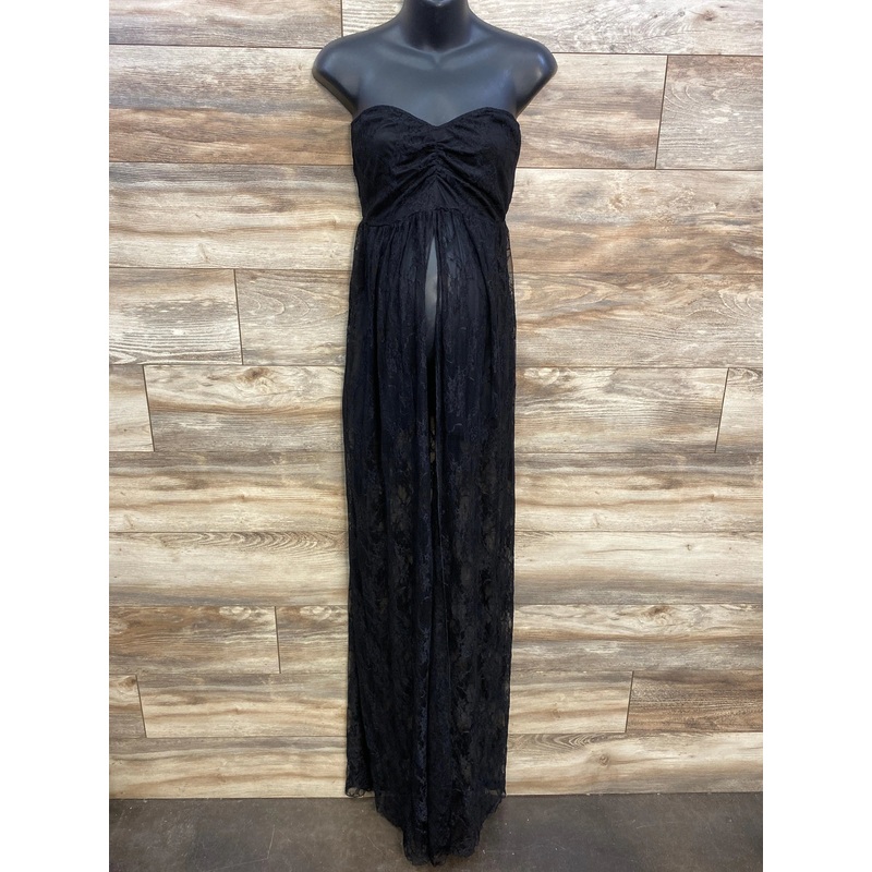 Sleeveless Lace Photoshoot Maternity Gown Black sz Small Black Maternity Small