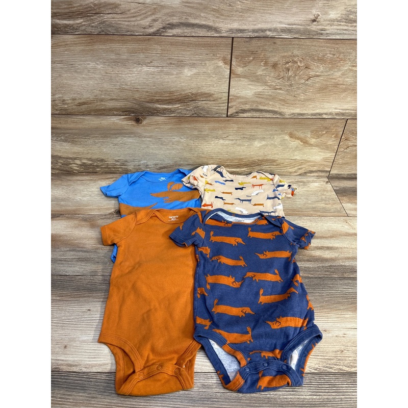 Carter’s 4pk Dog Print Bodysuits sz 18m Multicolor 18m