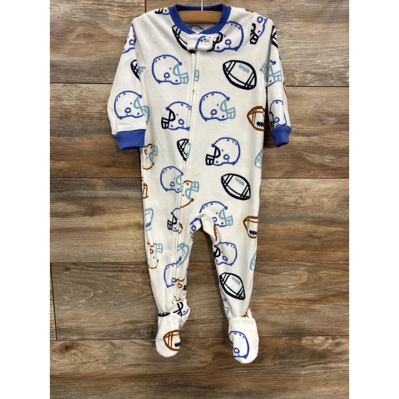 Carter’s Football Blanket Sleeper White sz 12m White 12m