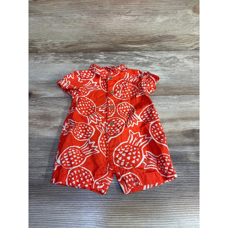 Carter’s Pineapple Shortie Romper Orange sz Newborn Orange Newborn