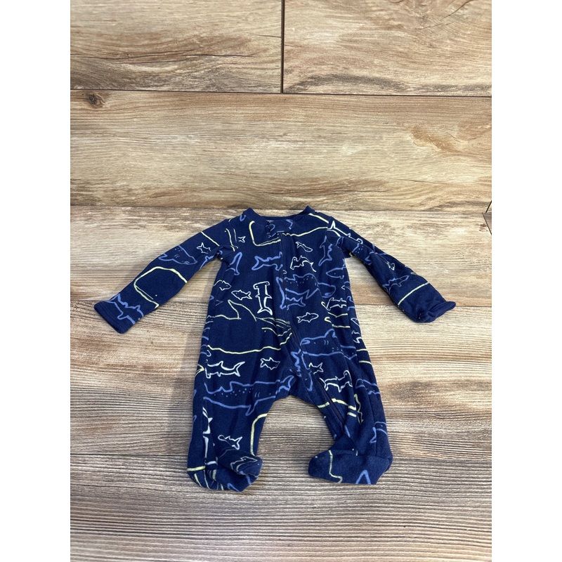 Carter’s Shark Print Sleeper Navy sz Newborn Navy Newborn
