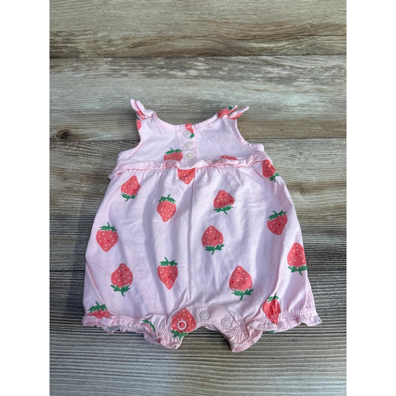 Carter’s Strawberry Shortie Romper Pink sz Newborn Pink Newborn