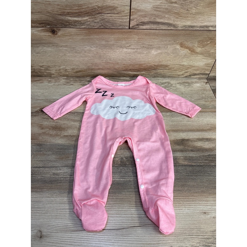 Cloud Footed Coverall Pink sz 1-3m Pink Newborn