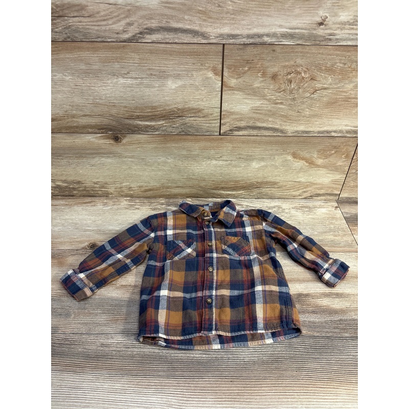 H&M Plaid Flannel Shirt Brown sz 12m Brown 12m