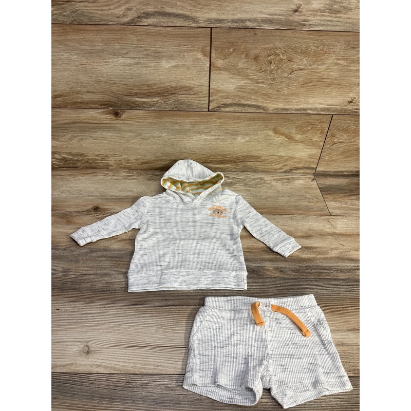 Laughing Llama 2pc Hooded Shirt & Shorts Grey sz 6m Grey 6m