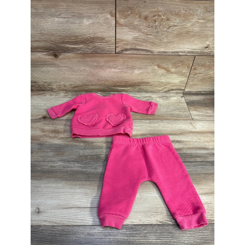 Little Me 2pc Quilted Sweatshirt & Pants Pink sz 3m Pink 3m
