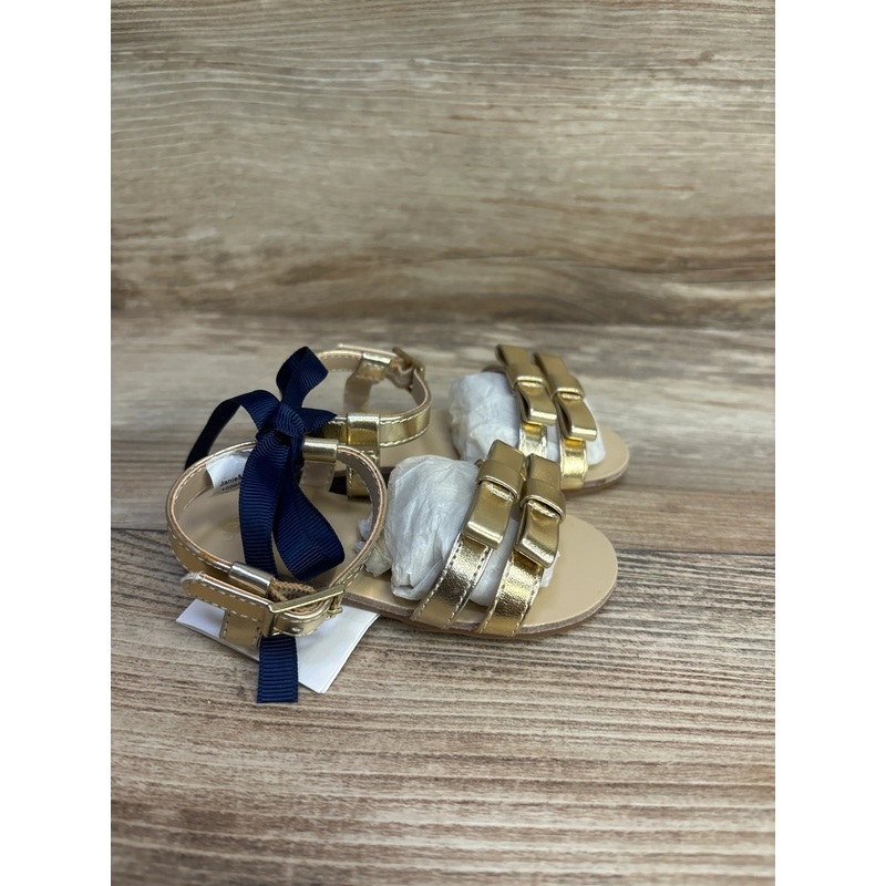 NEW Janie & Jack Bow Sandals Gold sz 5c