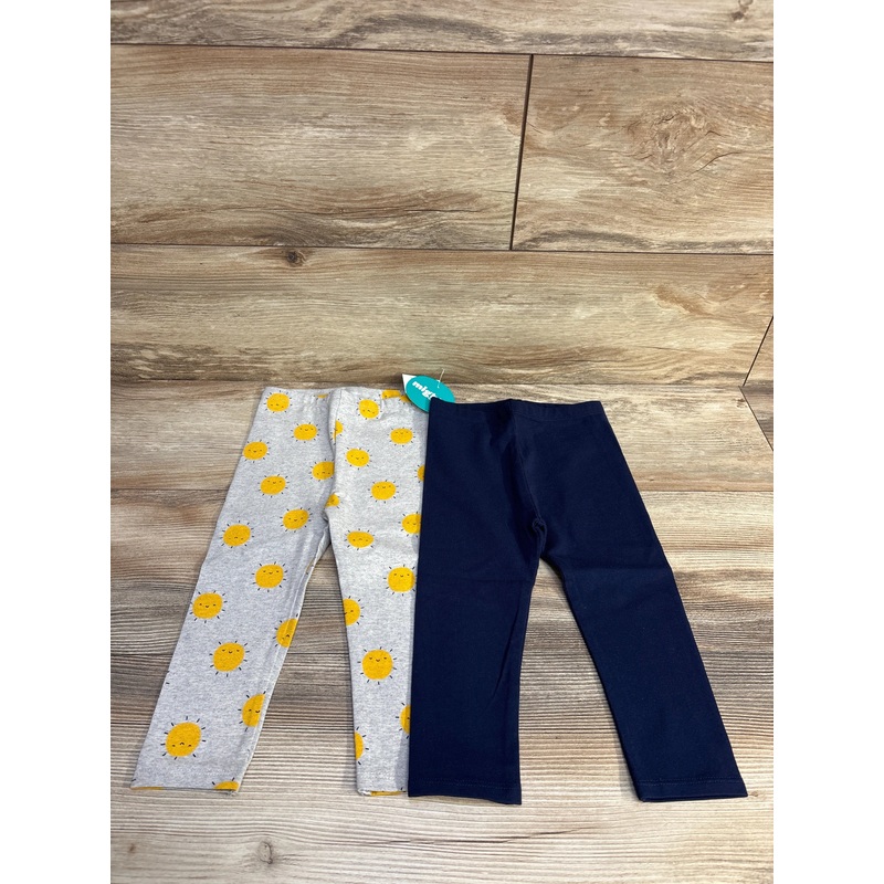 NEW Mighty Goods 2pk Sunshine Leggings Grey/Navy sz 24m Grey 24m