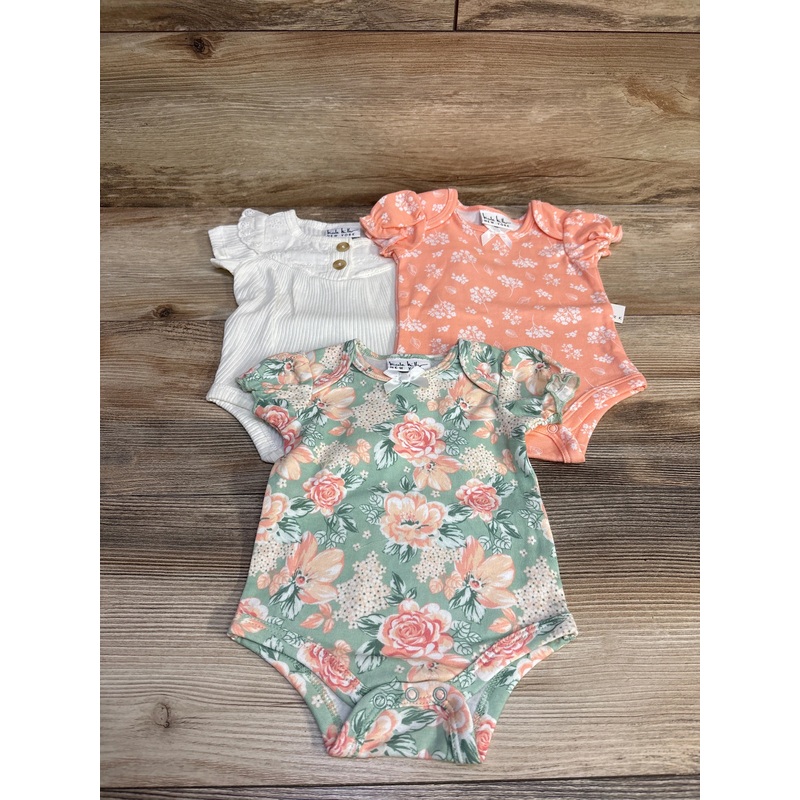 NEW Nicole Miller 3pk Bodysuits sz 0-3m Multicolor Newborn