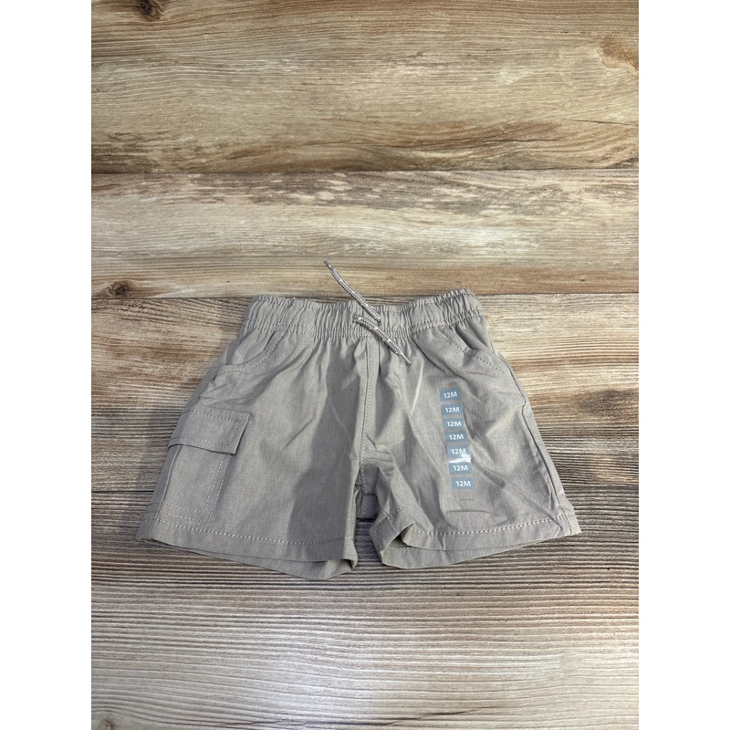 NEW Oshkosh Drawstring Cargo Shorts Beige sz 12m Beige 12m