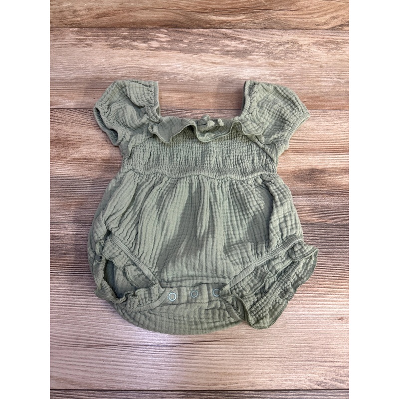 Shein Muslin Romper Green sz 9-12m Green 9m
