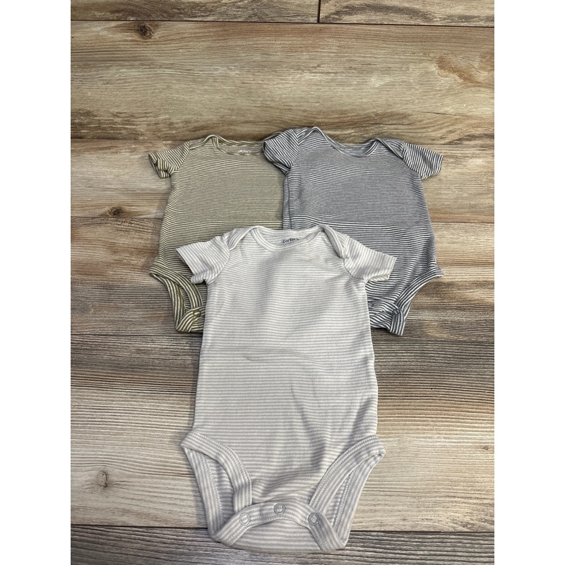 Carter’s 3pk Striped Bodysuits sz 6m Multicolor 6m
