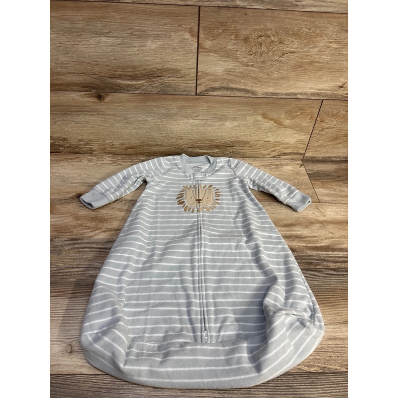 Carter’s Striped Fleece Sleep Sack sz 0-3m Grey Newborn