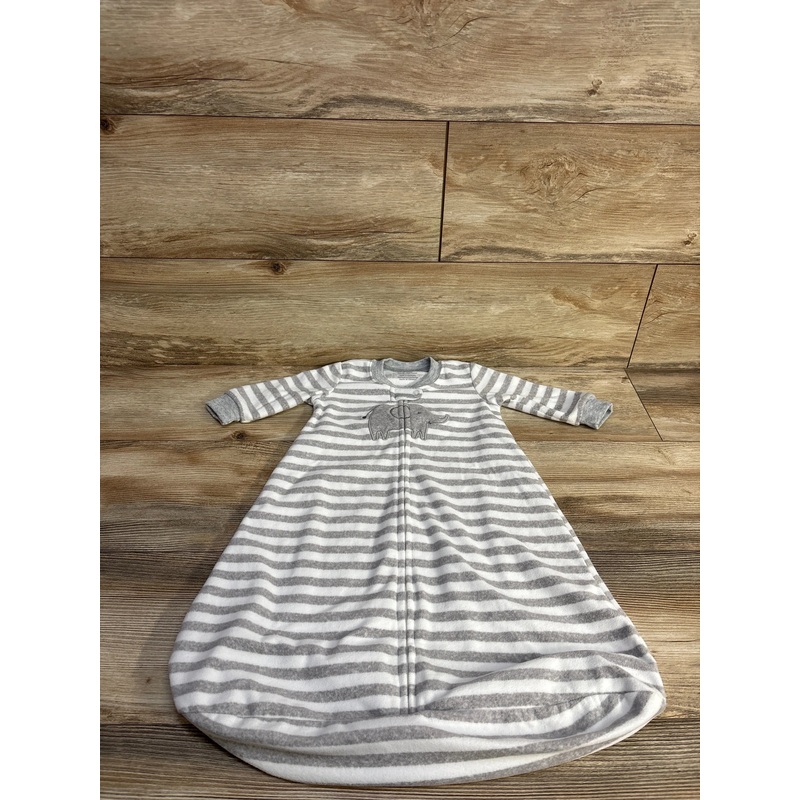 Carter’s Striped Fleece Sleep Sack White/Grey sz 3-6m White 3m