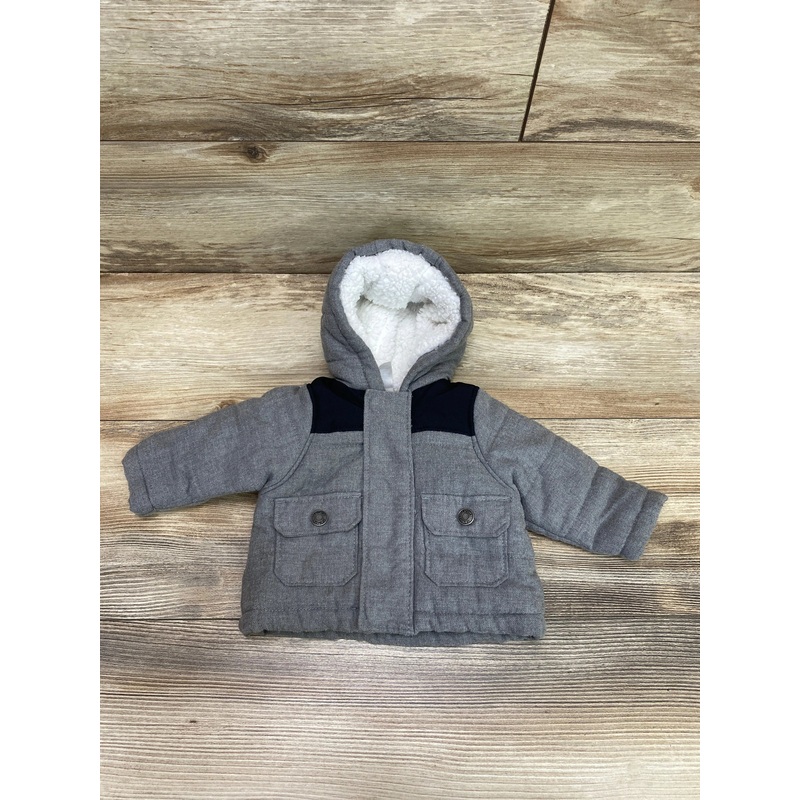 Carter’s Zip Up Fleece Lined Jacket Grey sz Newborn