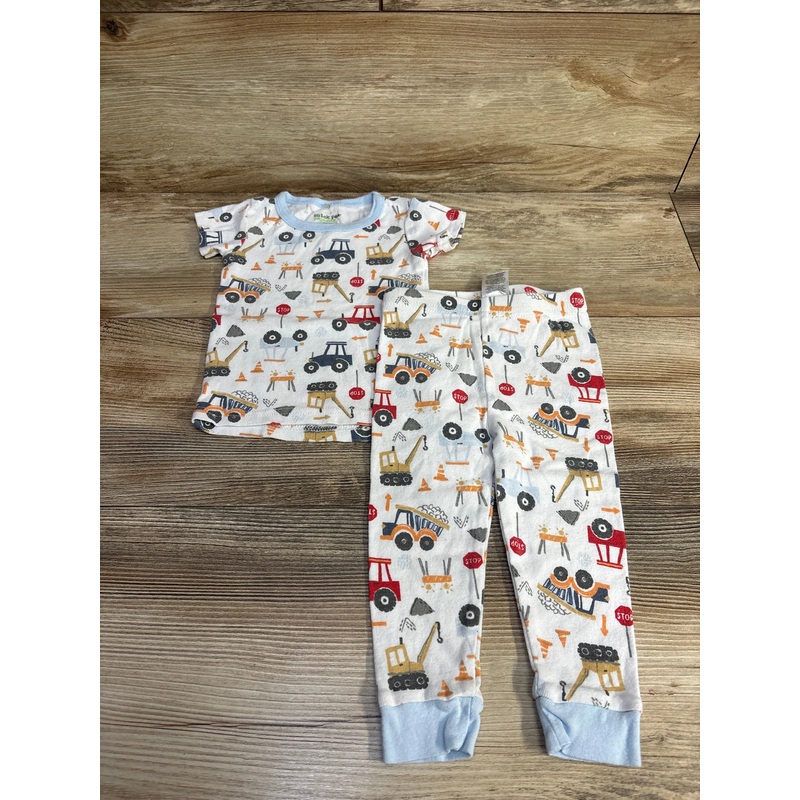 Chick Pea 2pc Construction Pajama Set White sz 12m White 12m