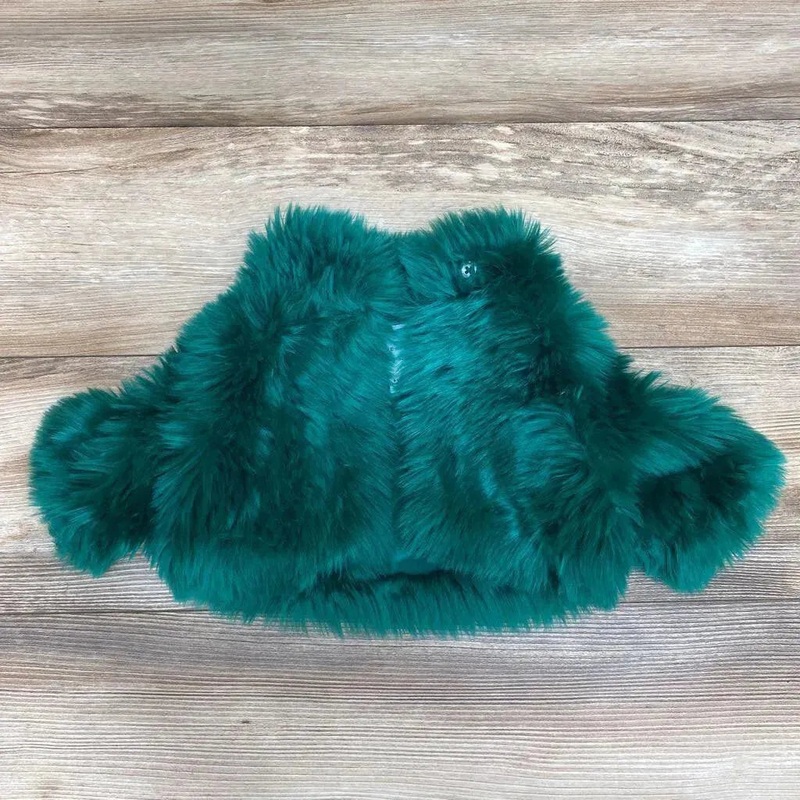Janie & Jack Faux Fur Jacket sz 6-12m Emerald 6-12m Used