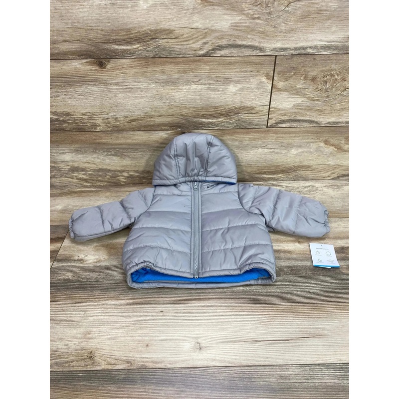 NEW Carter’s Fleece Lined Puffer Jacket Grey sz 12m
