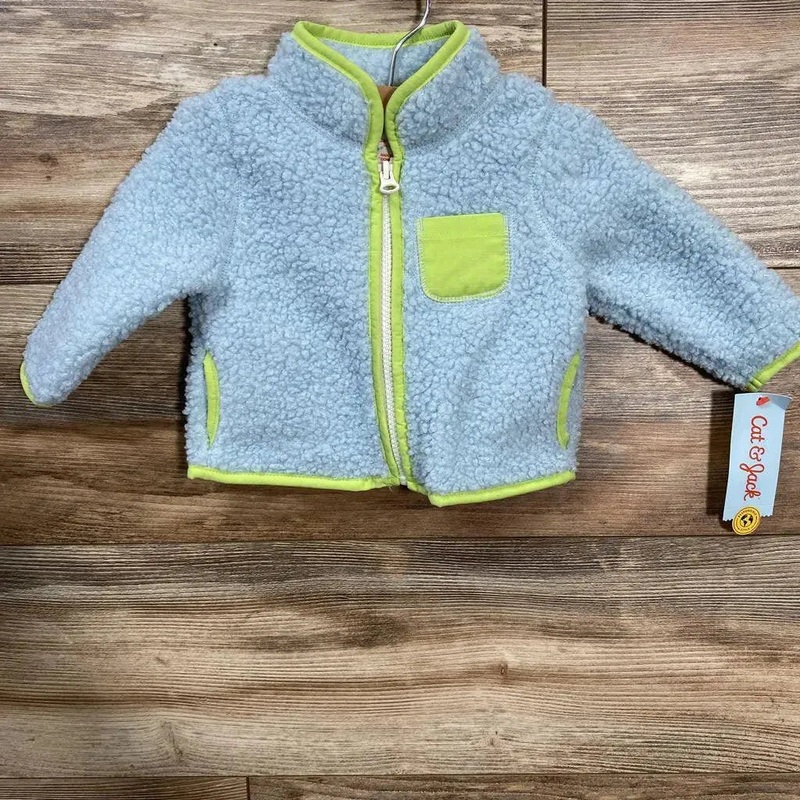 NEW Cat & Jack Sherpa Jacket sz 3-6m Blue 3-6m New