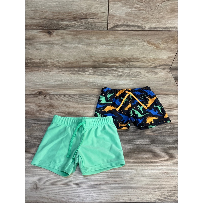 NEW H&M 2pk Swim Shorts Black/Green sz 3-4T Black 3T