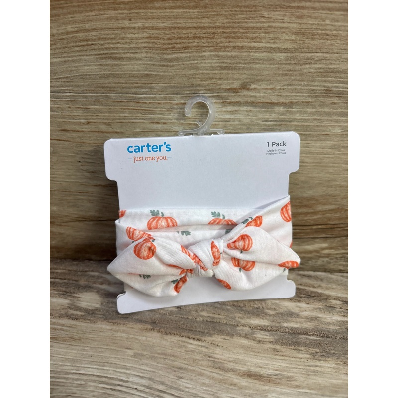 NEW Just One You Pumpkin Headband White