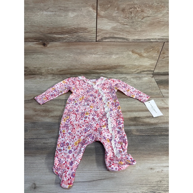 NEW Laura Ashley Floral Sleeper Pink sz 0-3m Pink Newborn