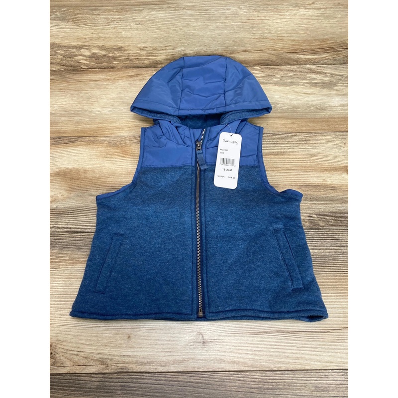 NEW Splendid Blue Cozy Hooded Vest sz 18-24m