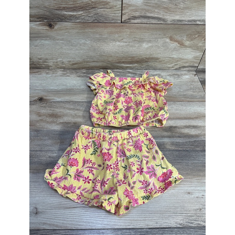 Old Navy 2pc Floral Top & Shorts Yellow sz 18-24m Yellow 18m