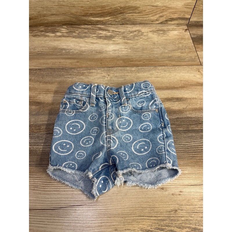 Old Navy Smiley Face Frayed Hem Denim Shorts Blue sz 18-24m Blue 18m