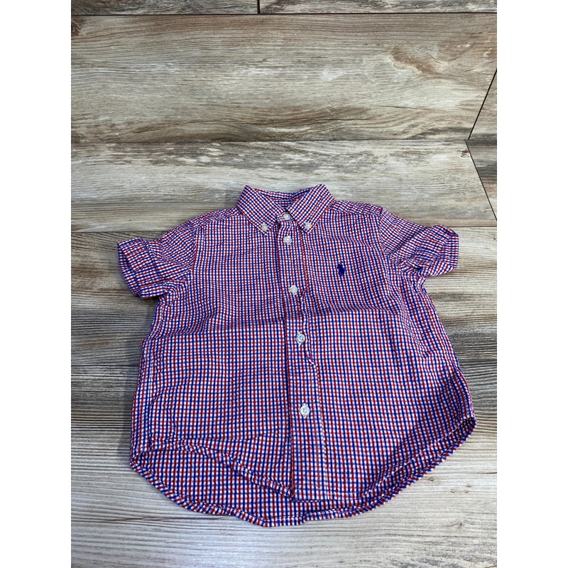 Ralph Lauren Gingham Button Down Shirt Red sz 2T Red 2T