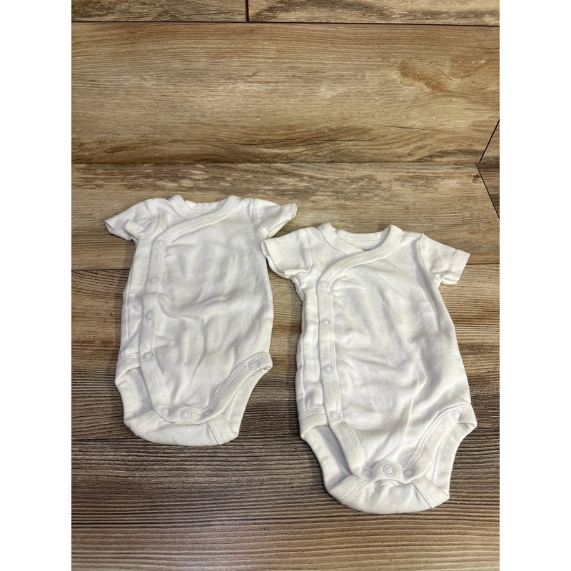 Simple Joys 2pk Side Snap Bodysuits White sz Newborn White Newborn