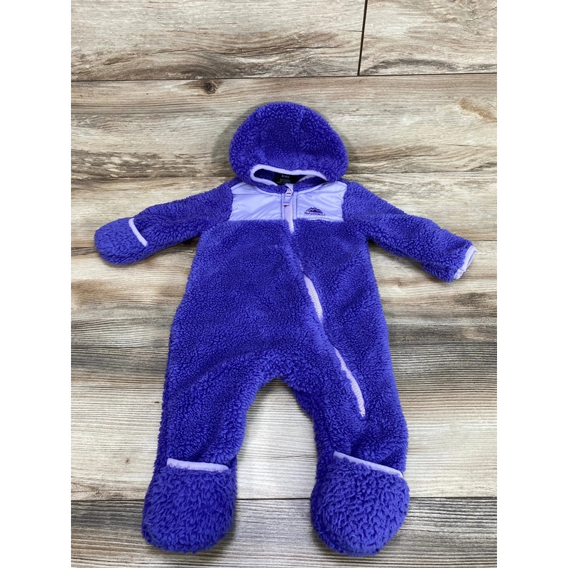 Snozu Purple Fleece Bunting sz 3-6m