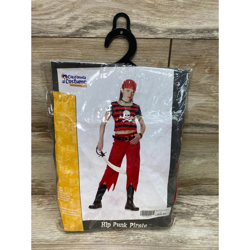 California Costume Hip Punk Pirate Girl Costume sz 8-10