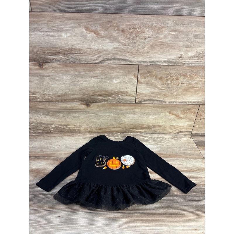 Cat & Jack Boo Peplum Shirt Black sz 3T Black 3T