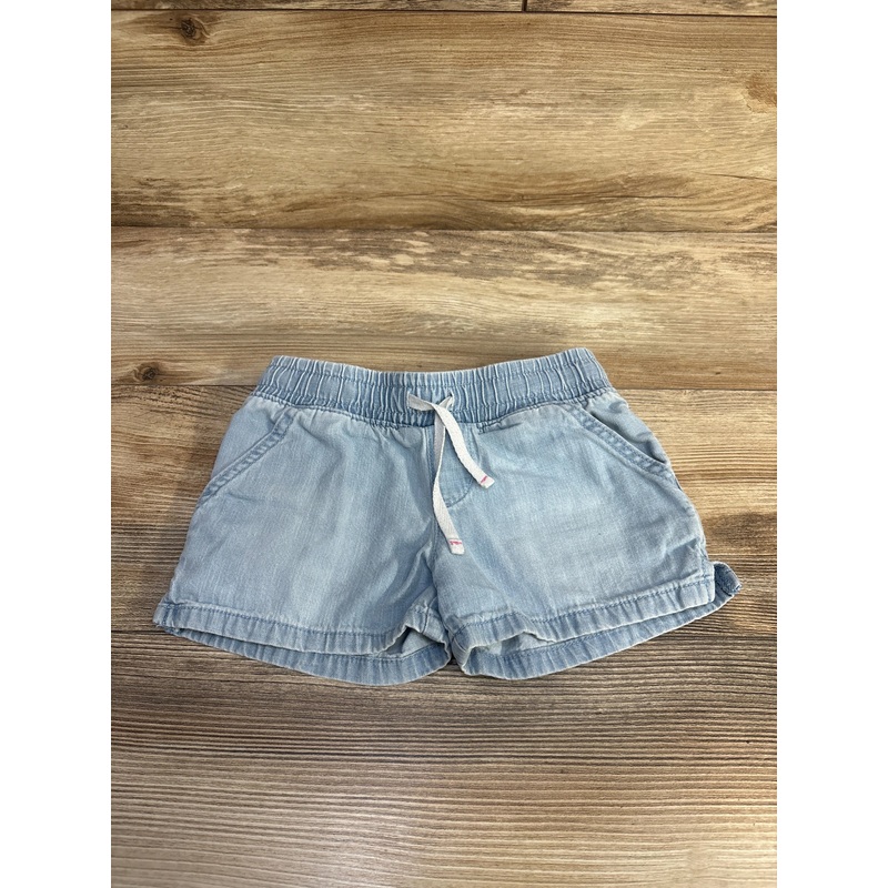 Cat & Jack Chambray Drawstring Shorts Blue sz 4-5T Blue 4T