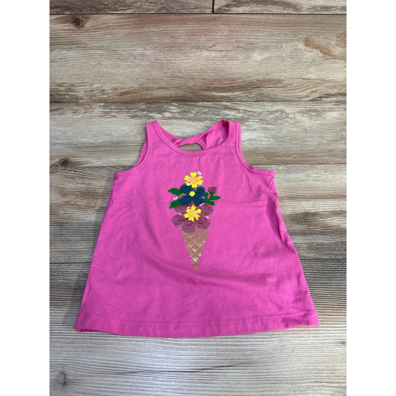 Cat & Jack Flip Sequin Tank Top Pink sz 4-5T Pink 4T