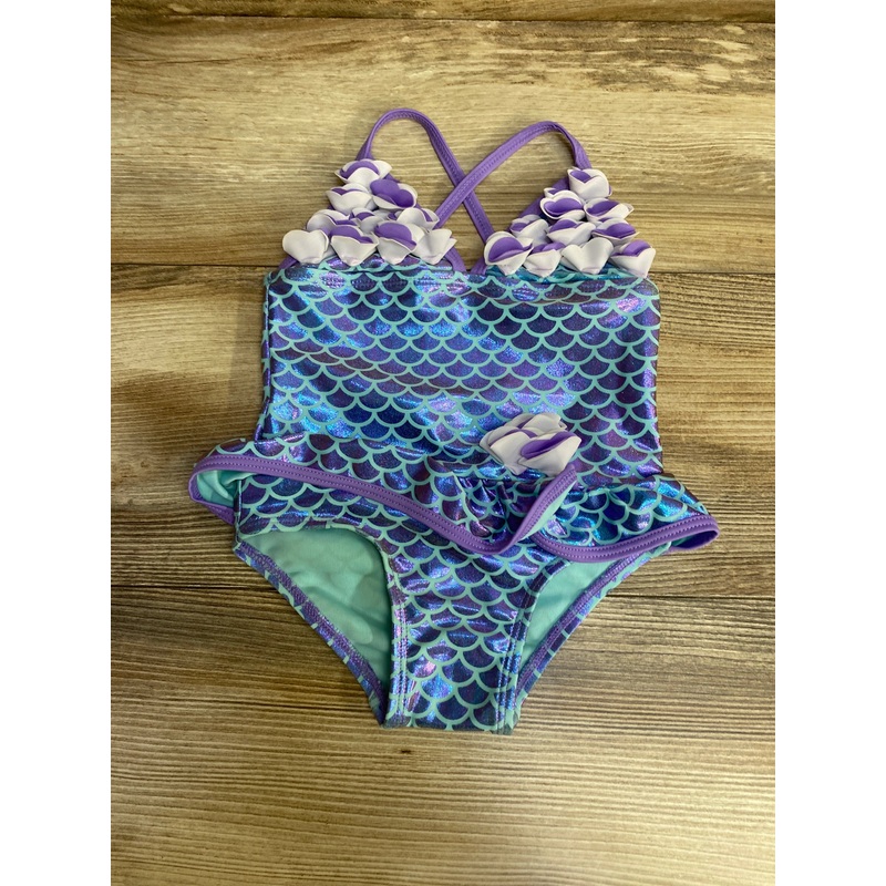 Floatimini Mermaid Scales 1pc Swimsuit Purple sz 2T Purple 2T