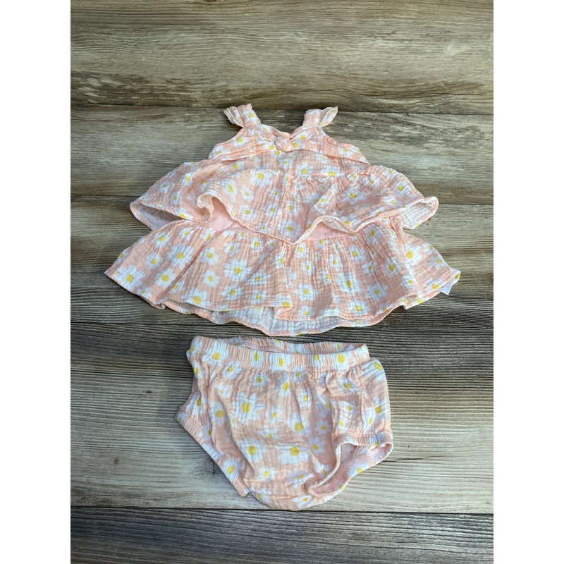 Koala Baby 2pc Floral Tiered Dress & Bloomers Pink sz 6-9m Pink 6m