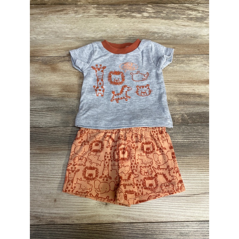 Millie & Miles 2pcWIld Things Shirt & Shorts Grey sz 0-3m Grey Newborn