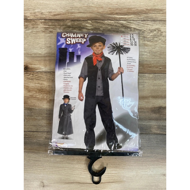 NEW Forum Novelties Chimney Sweep Costume Grey/Black Size 4T-6