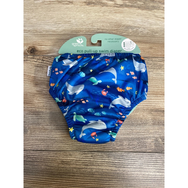 NEW Green Sprouts Eco Pull-Up Swim Diaper Blue sz 6m