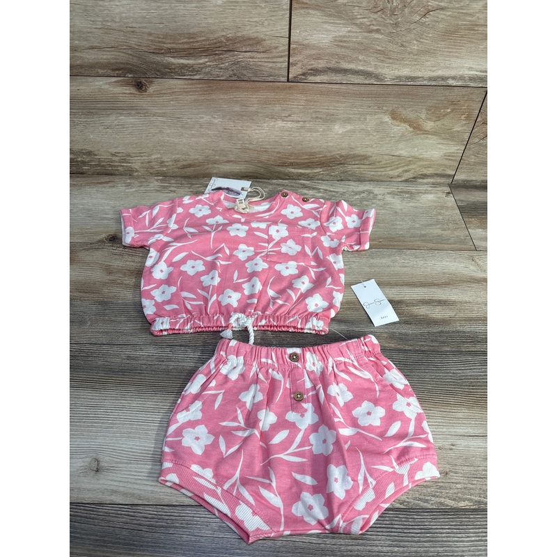 NEW Jessica Simpson 2pc Floral Shirt & Shorts Pink sz 12m Pink 12m