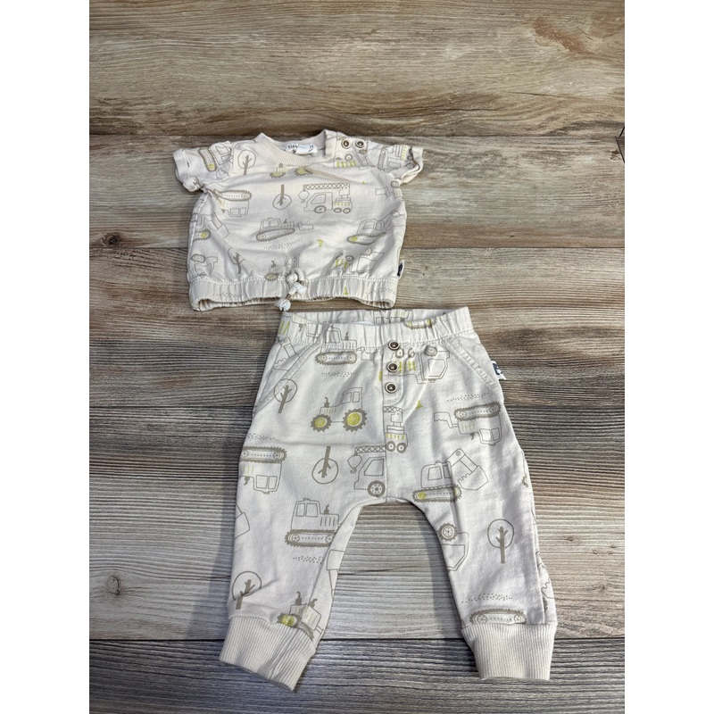 Rabbit + Bear 2pc Construction Shirt & Pants Beige sz 3-6m Beige 3m
