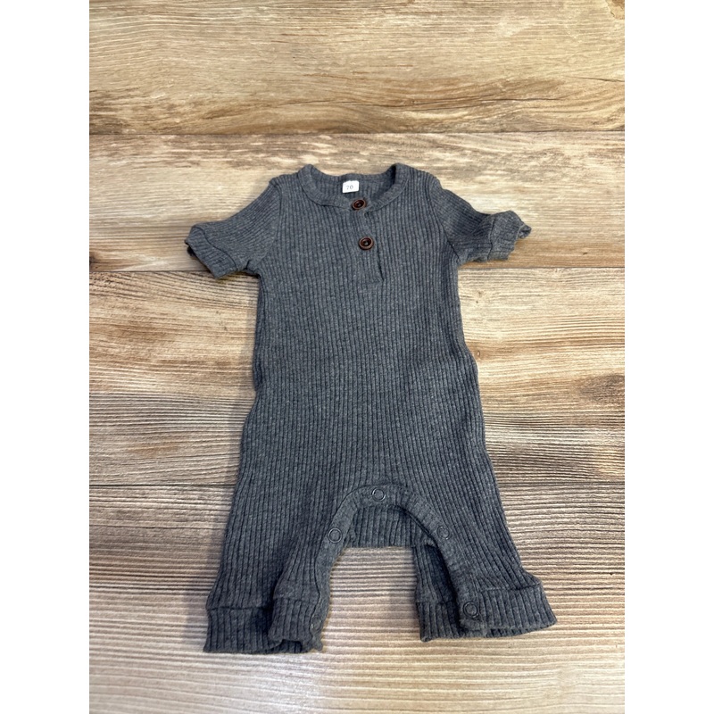 Ribbed Henley Romper Grey sz 3-6m Grey 3m