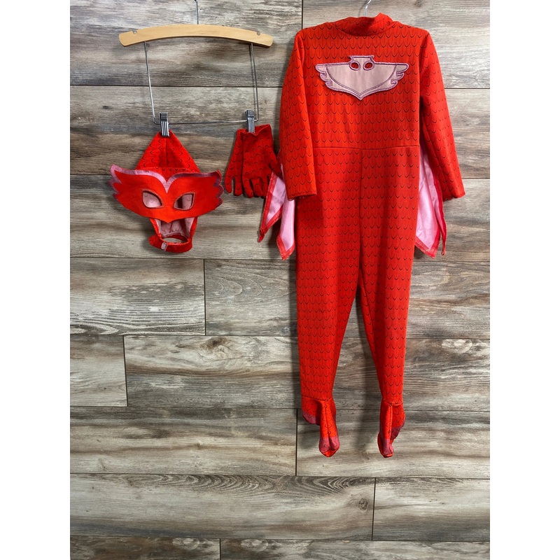 Spirit Halloween PJ Masks Owlette Costume Set Red sz 2-4T